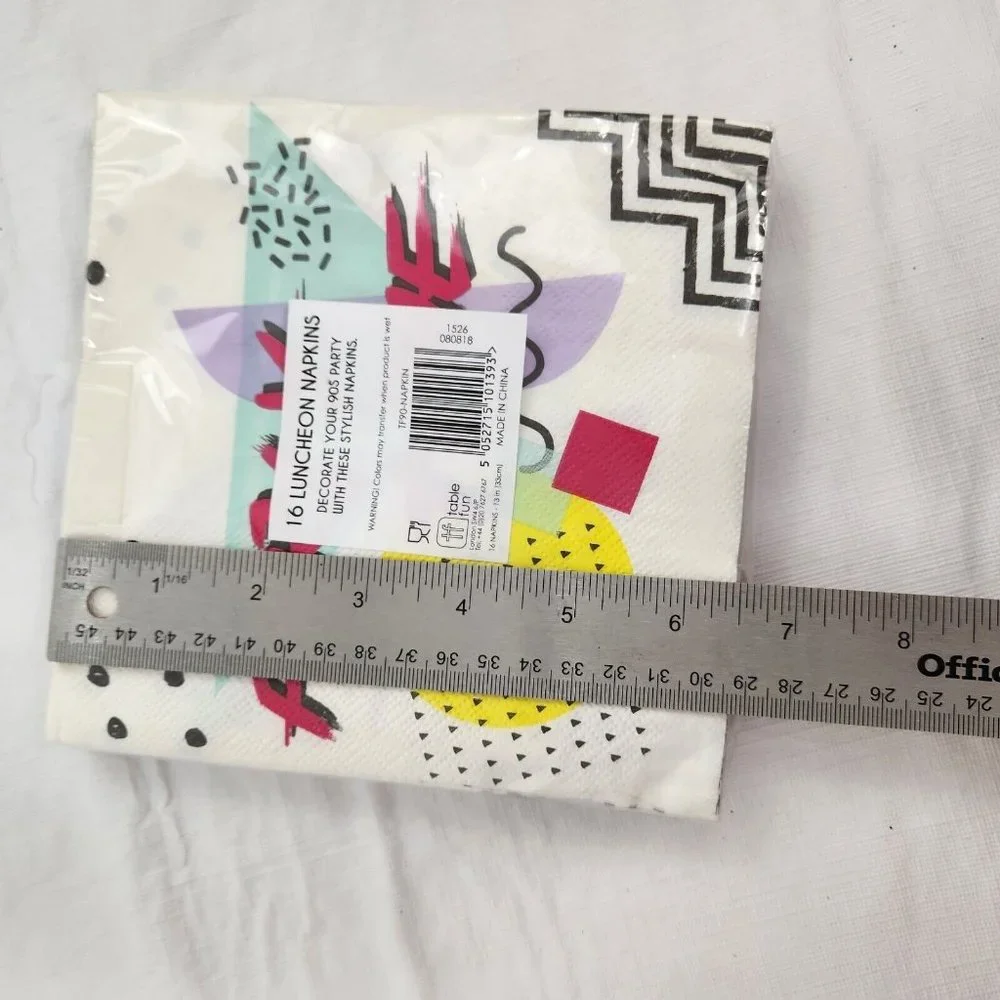 Party Time Napkins Retro Design '80s '90s Decor